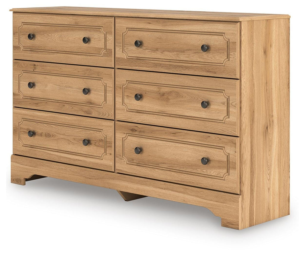 Aleaport Dresser in Warm Brown, angle view