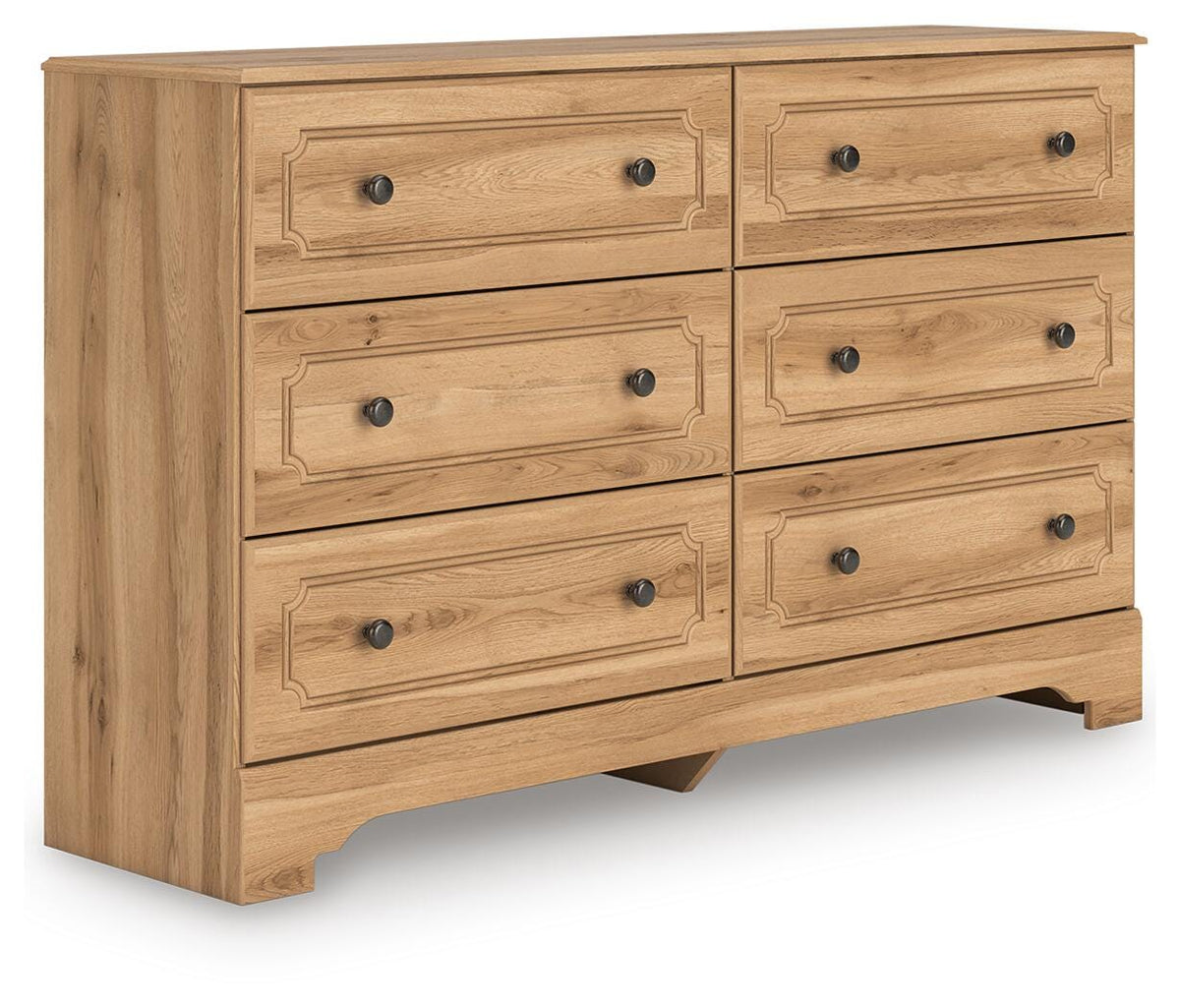 Aleaport Dresser in Warm Brown, angle view