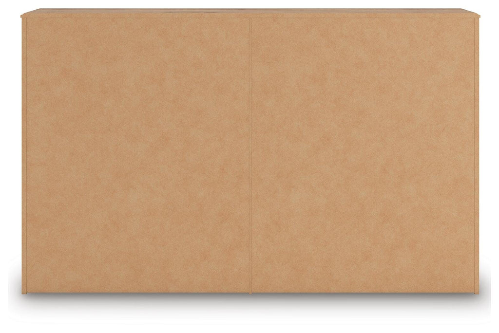 Aleaport Dresser in Warm Brown, back view