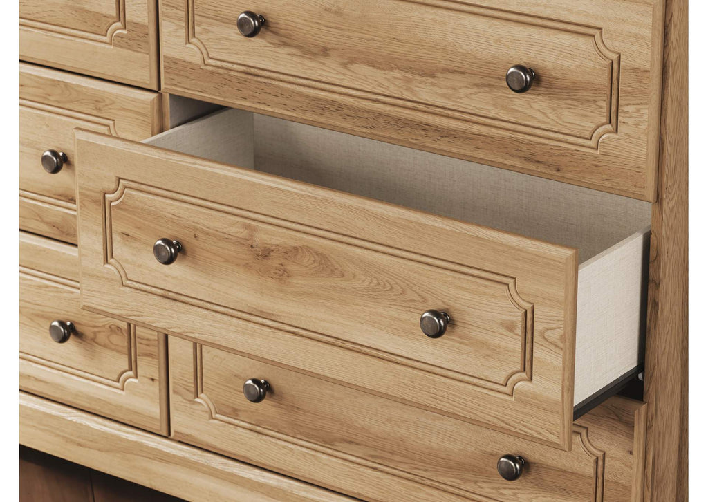 Galletyn King Panel Bed with Dresser detail