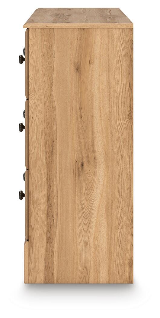 Aleaport Dresser in Warm Brown, alternate side view