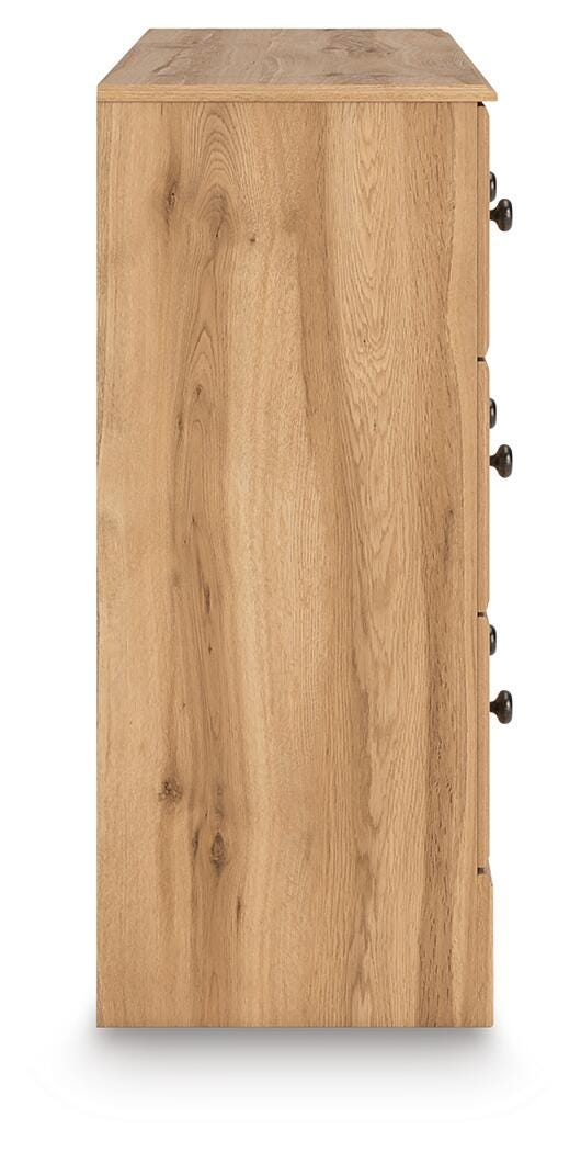 Aleaport Dresser in Warm Brown, side view