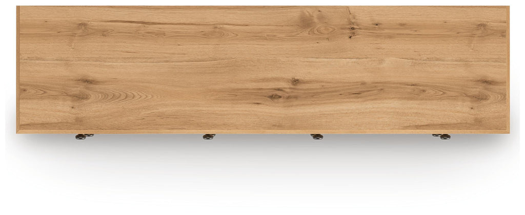 Aleaport Dresser in Warm Brown, top view