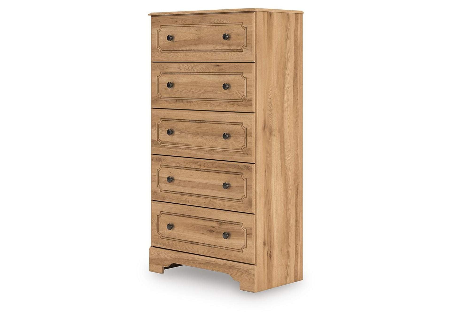 Galletyn Twin Panel Bed with Dresser and Chest angled view