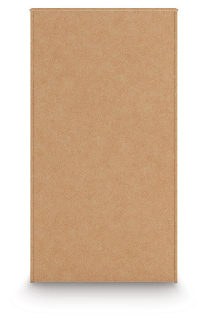 Aleaport Chest of Drawers in Warm Brown, back view