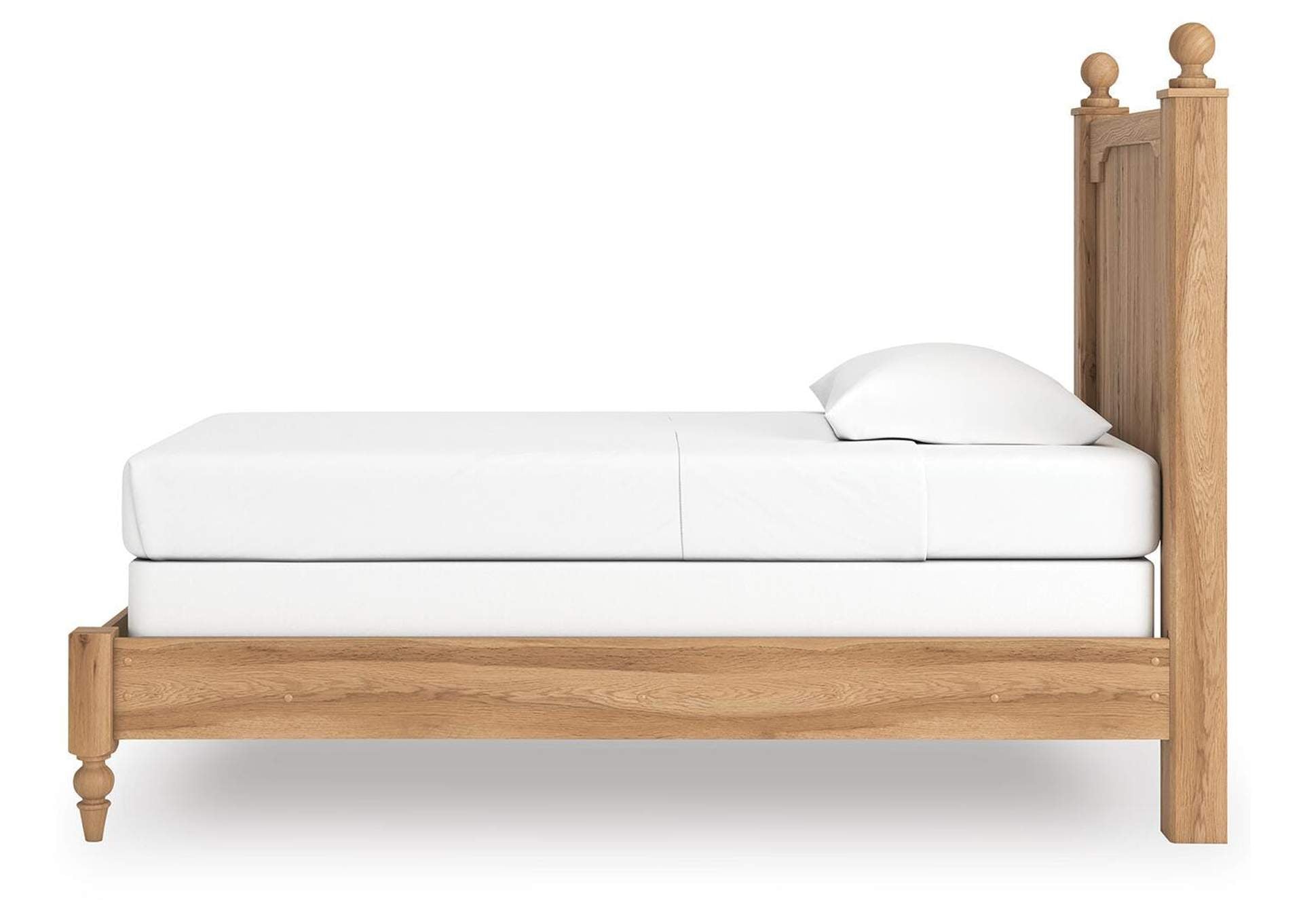 Galletyn Twin Panel Bed with Mirrored Dresser side view