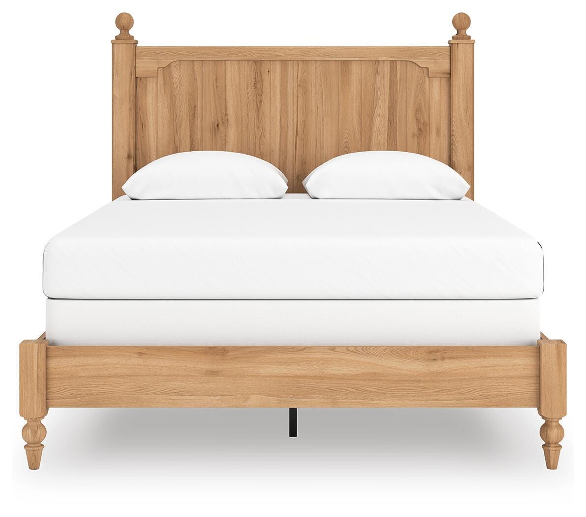 Aleaport Queen Panel Bed in Warm Brown, front view