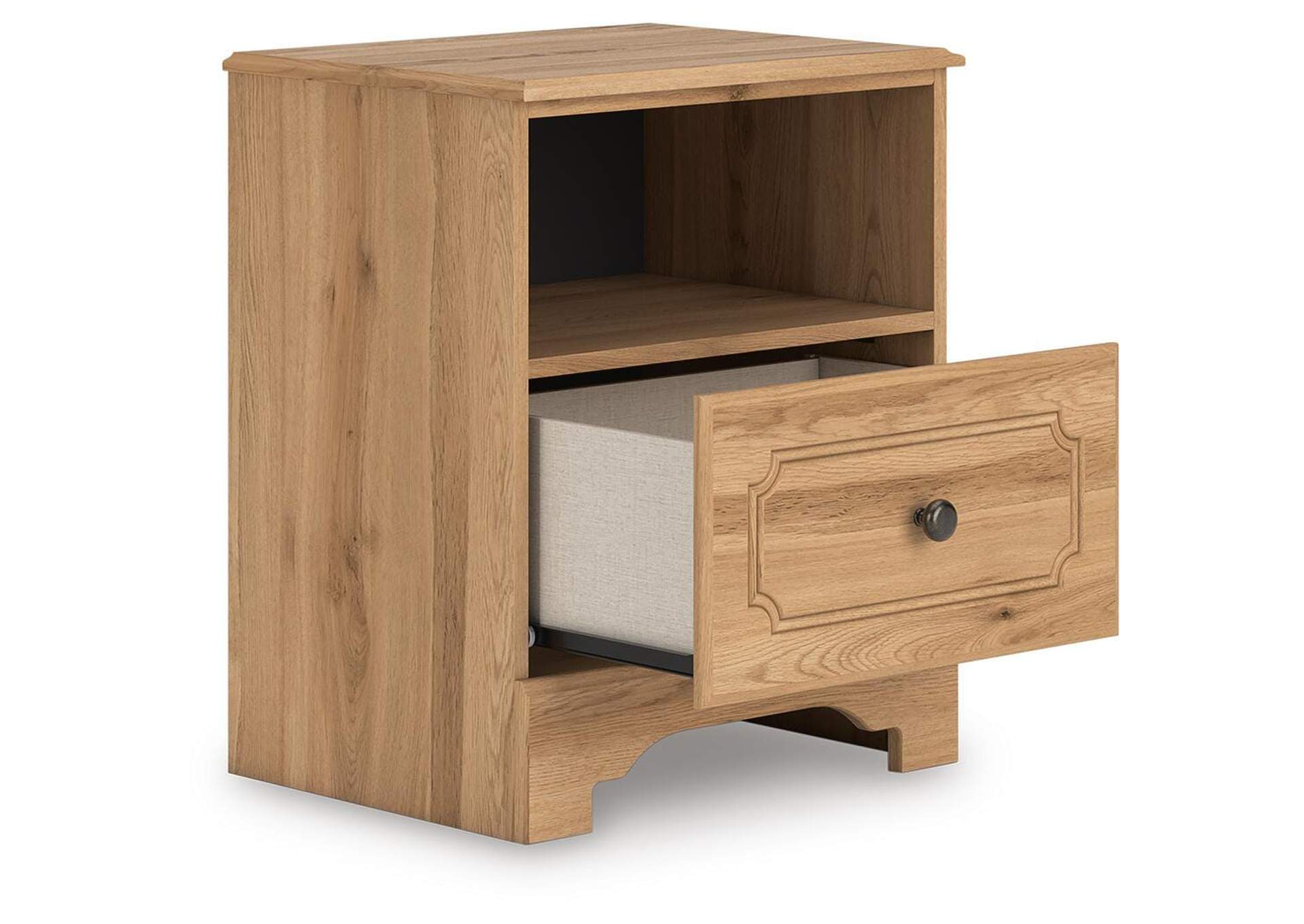 Galletyn Full Panel Bed with Dresser and Nightstand angled view