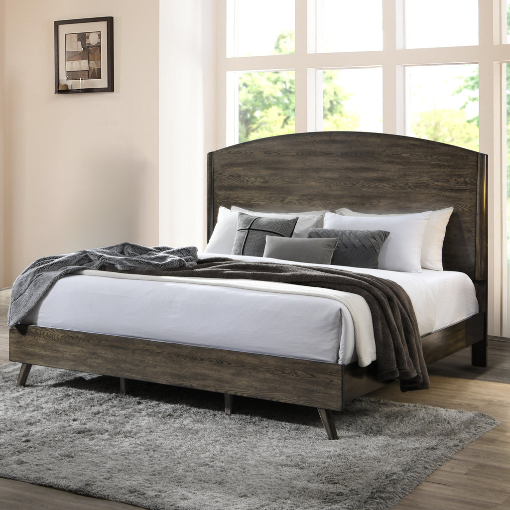 Rex King Bed - Walnut