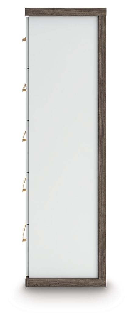 Kendanport Chest of Drawers in Brown/White, alternate side view