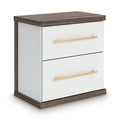 Kendanport Nightstand in Brown/White, angle view