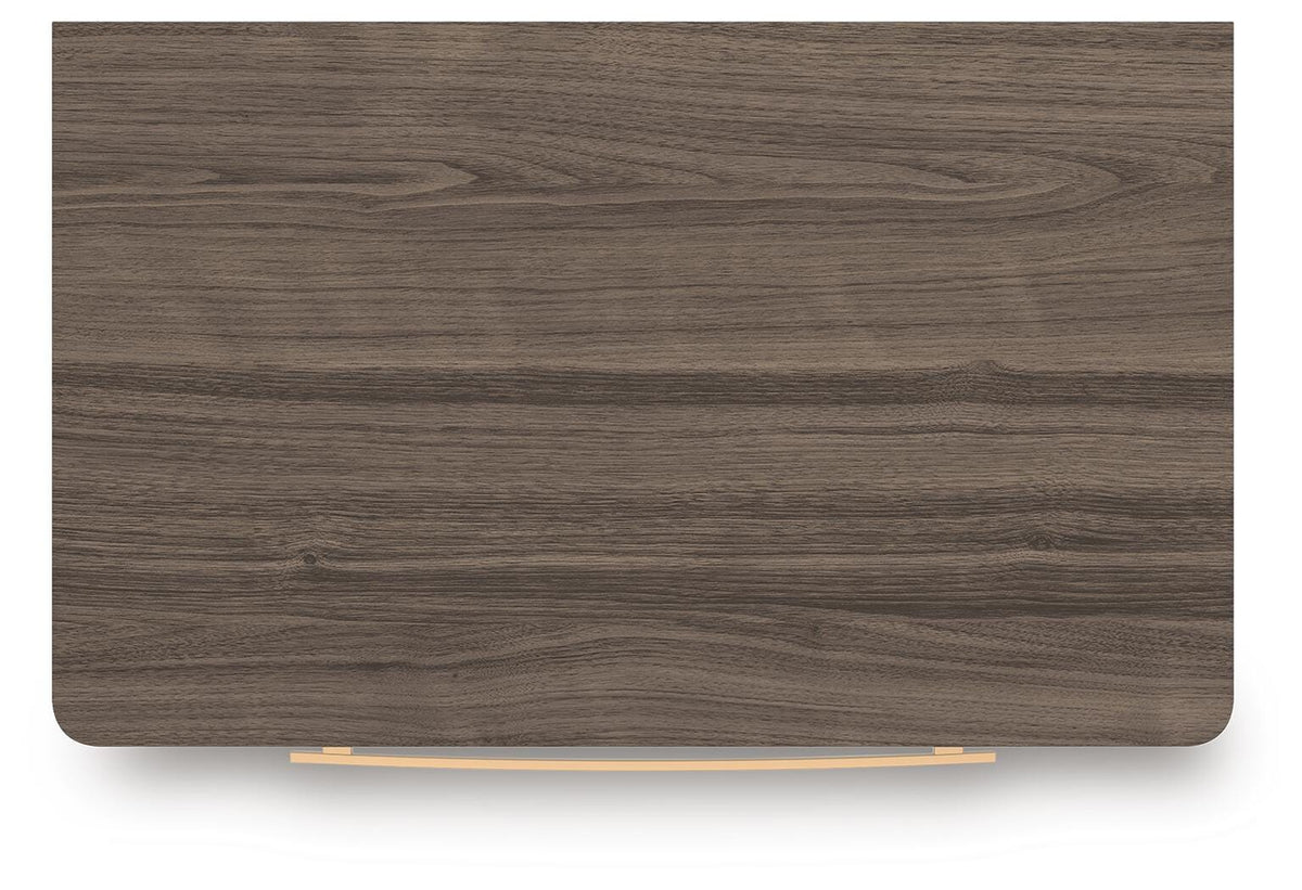 Kendanport Nightstand in Brown/White, top view