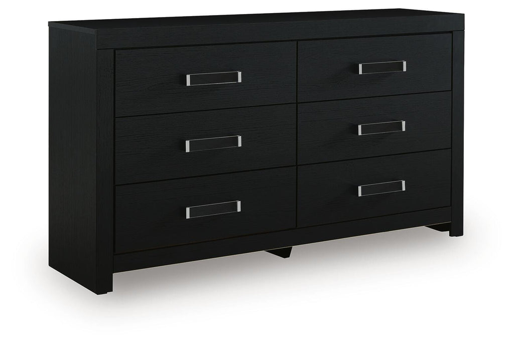 Maeling Dresser in Black, closed view