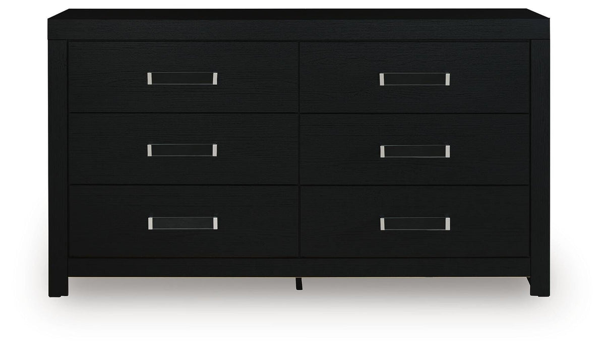Maeling Dresser in Black, front view