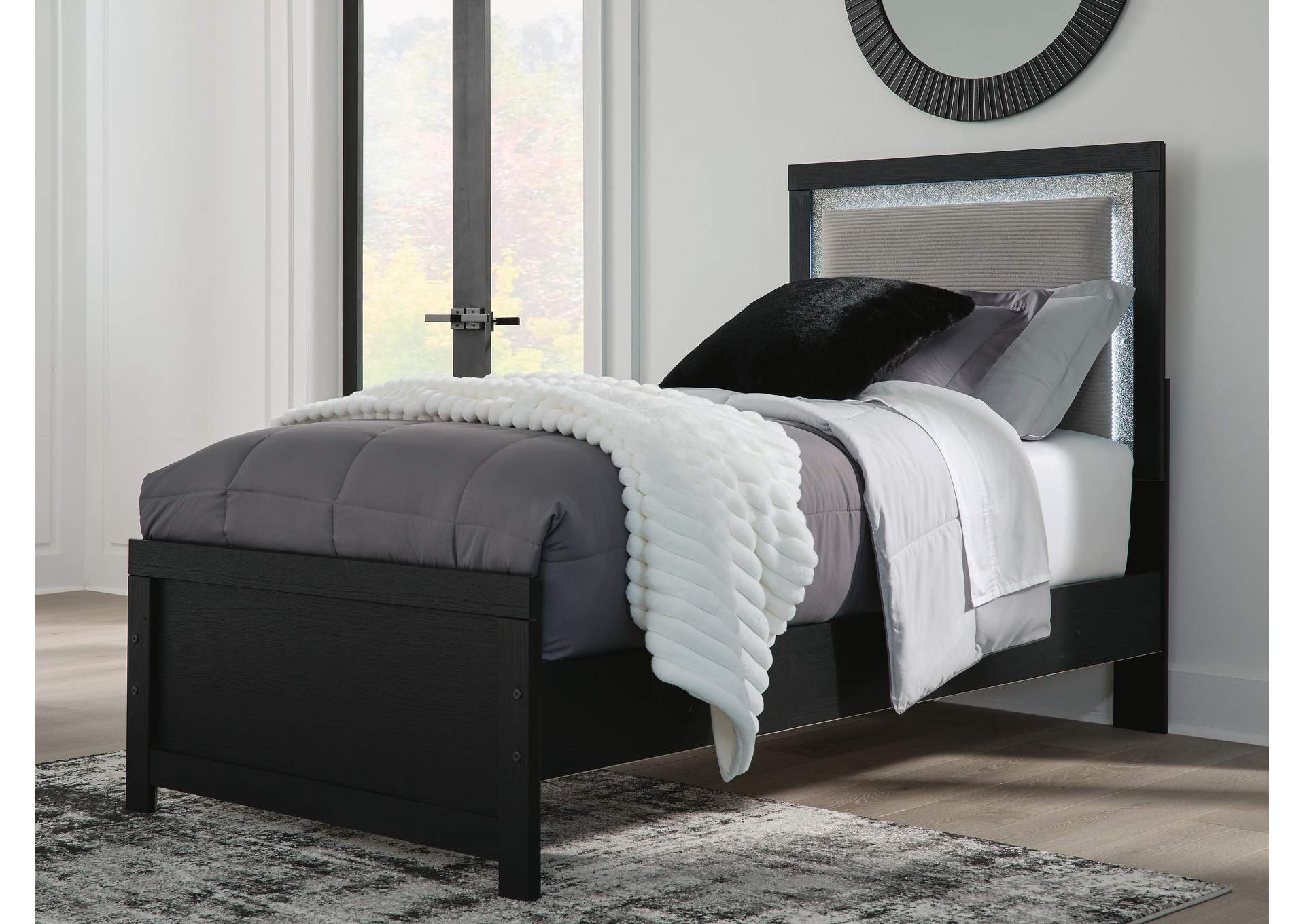 Maeling Twin Upholstered Panel Bed