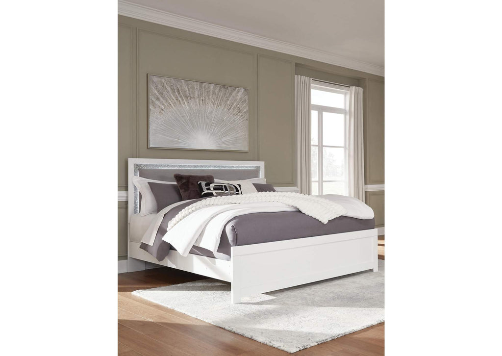 Maeling King Upholstered Panel Bed