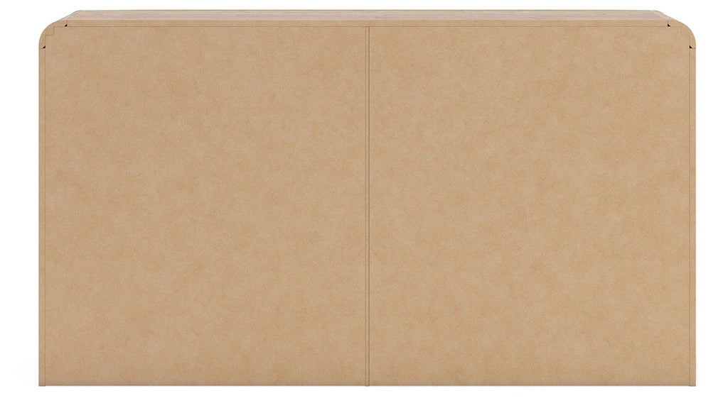 Gramburg Dresser in Warm Natural Brown, back view