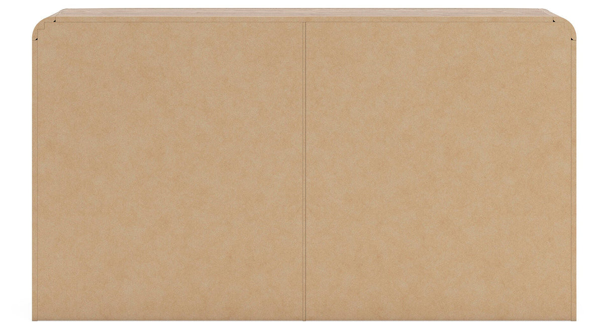 Gramburg Dresser in Warm Natural Brown, back view