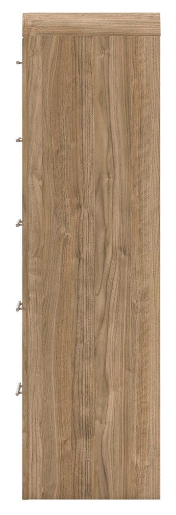 Gramburg Chest of Drawers in Warm Natural Brown, alternate side view