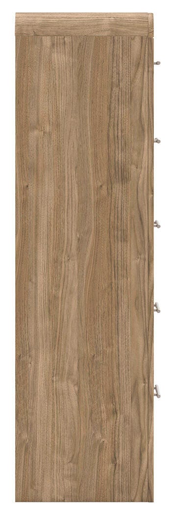 Gramburg Chest of Drawers in Warm Natural Brown, side view