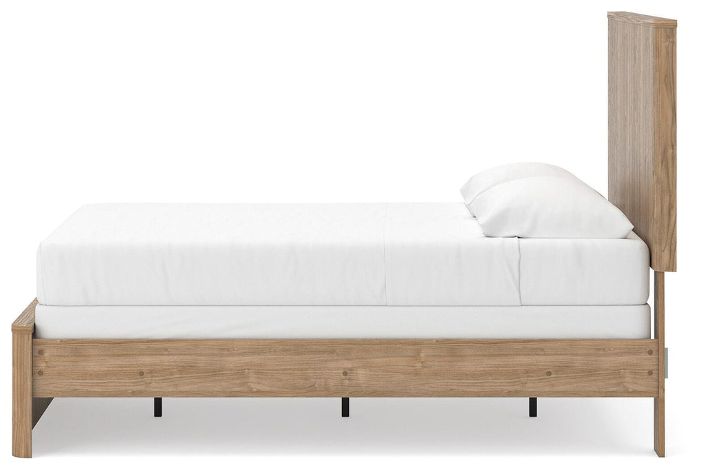 Gramburg Full Panel Bed in Warm Natural Brown, alternate side view