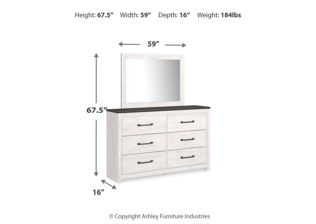 Gerridan Dresser and Mirror dimensions