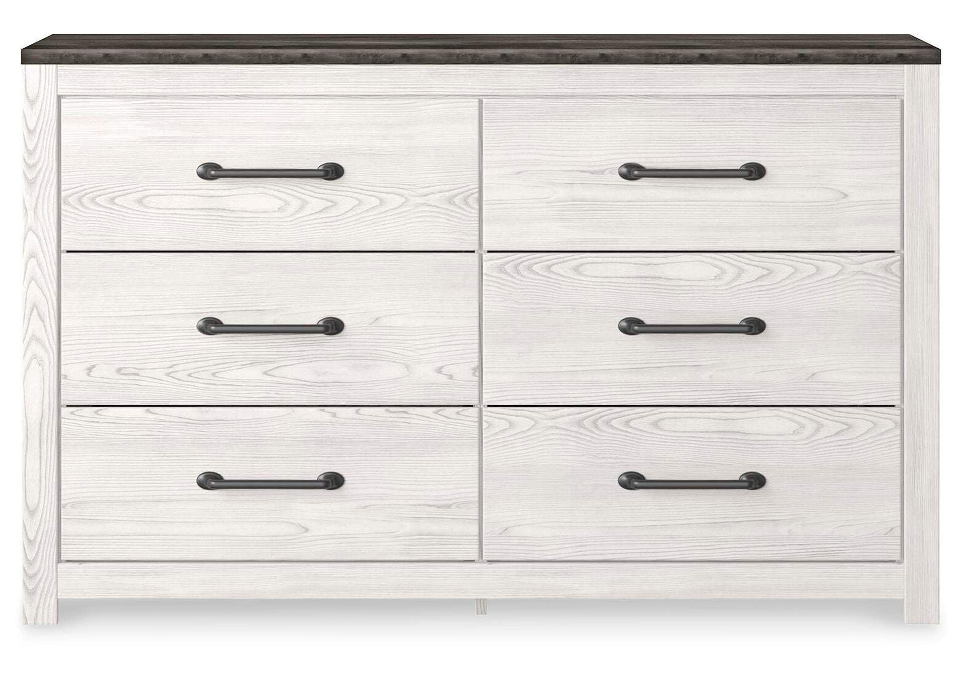 Gerridan King Panel Bed with Dresser and 2 Nightstands front view