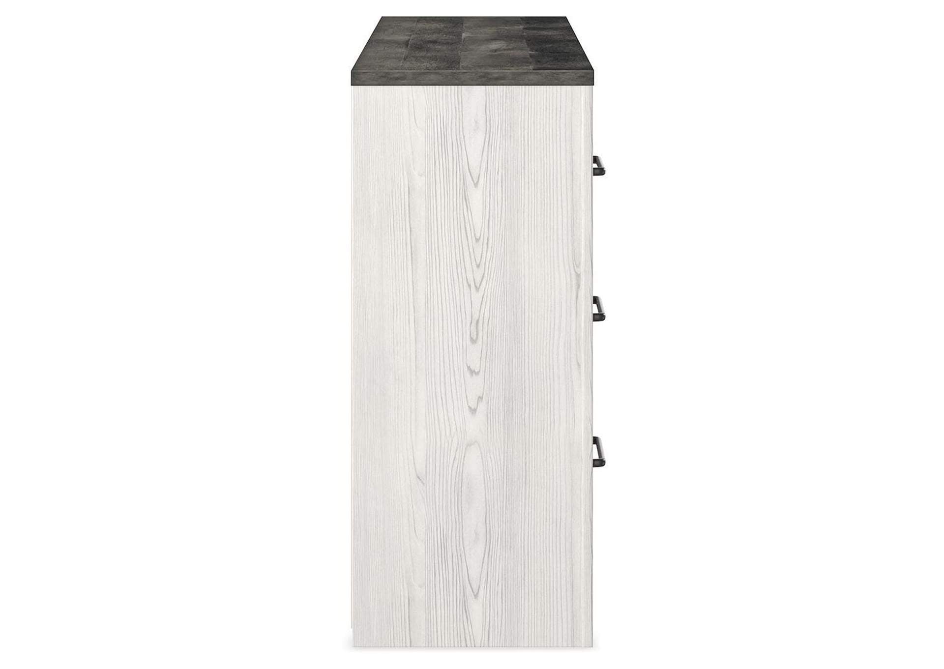 Gerridan King Panel Bed with Dresser and 2 Nightstands side view