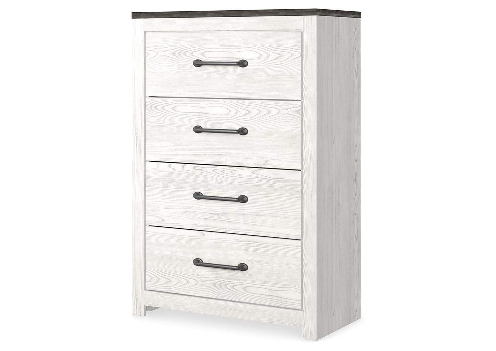 Gerridan King Panel Bed with Mirrored Dresser, Chest and Nightstand angled view