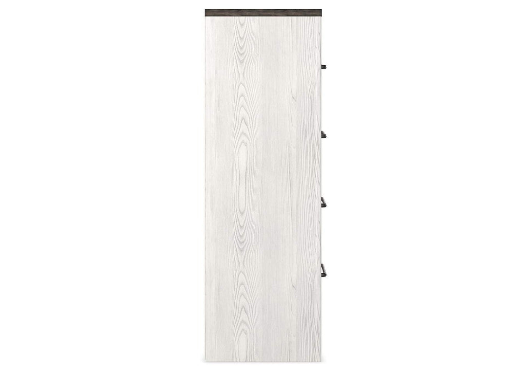 Gerridan Queen Panel Bed with Mirrored Dresser, Chest and Nightstand side view