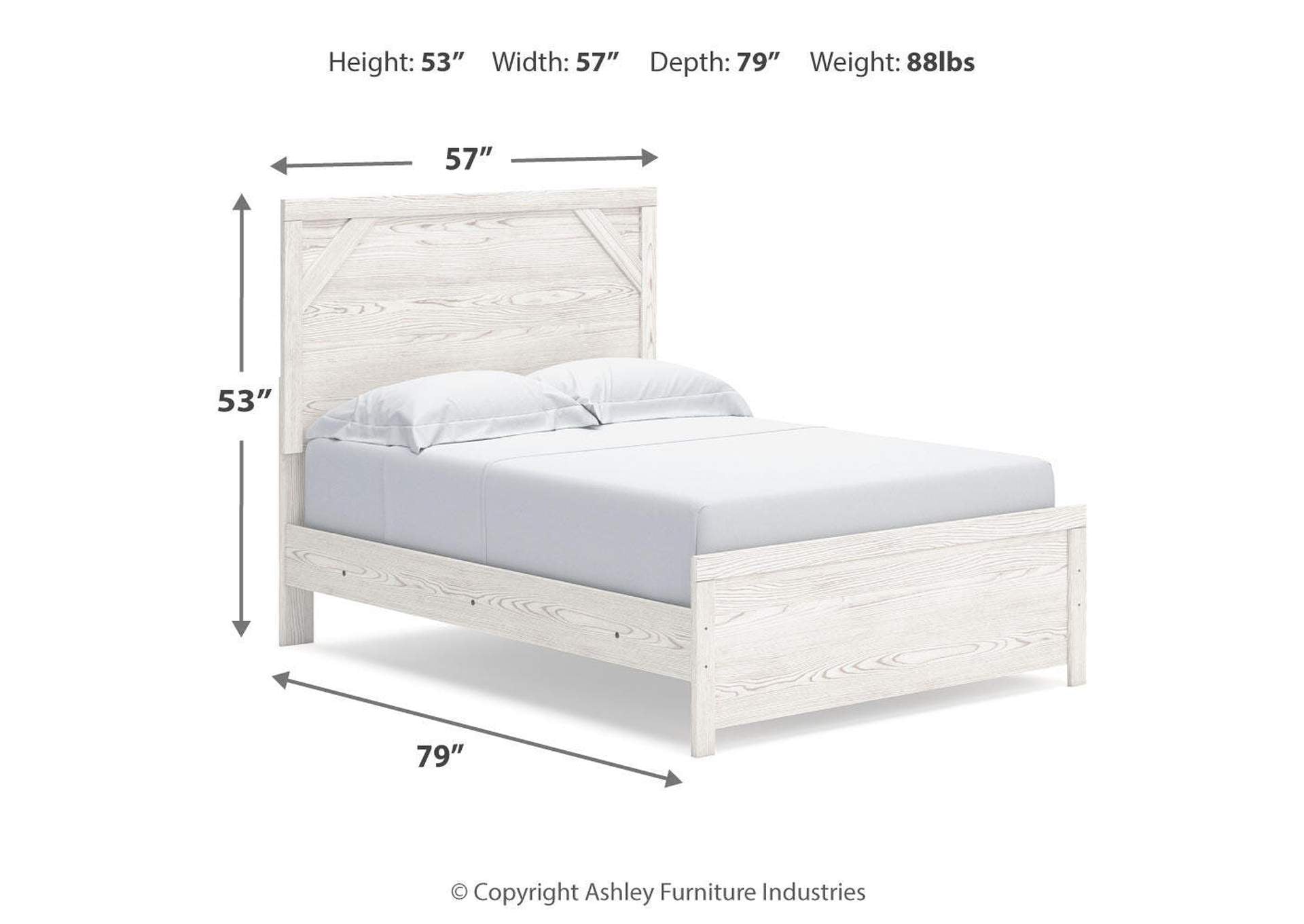Gerridan Full Panel Bed dimensions