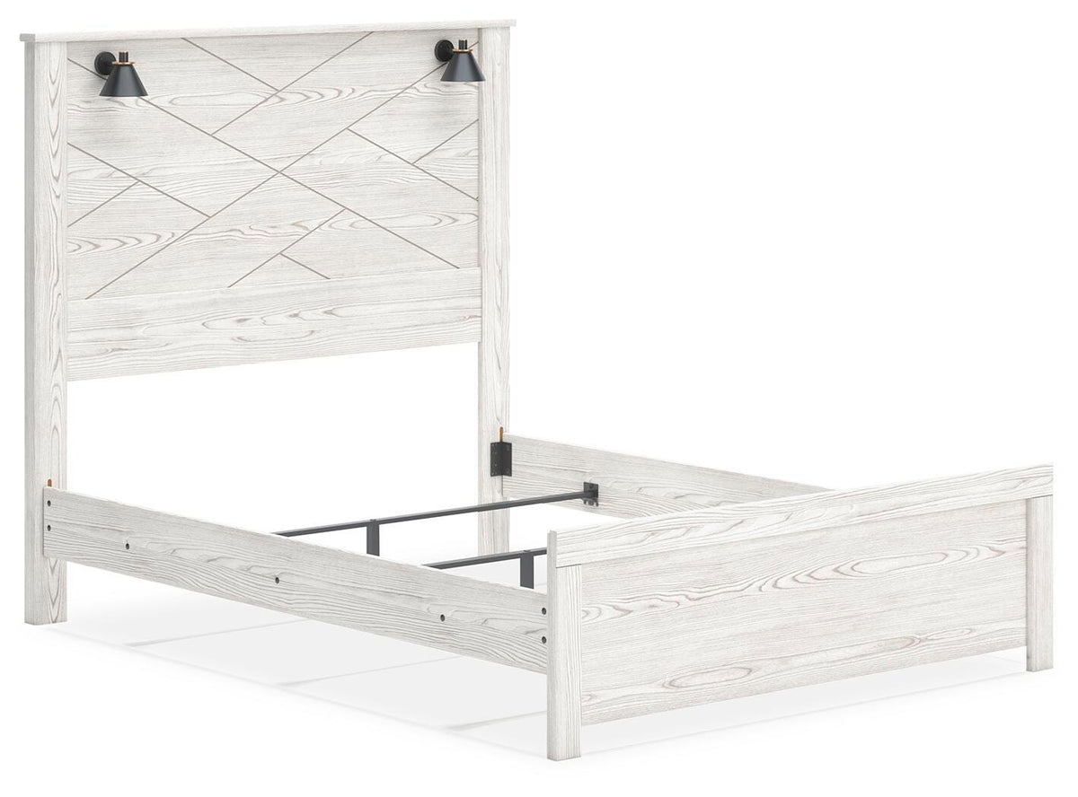 Gerridan Queen Panel Bed with Sconce Lights — view 2