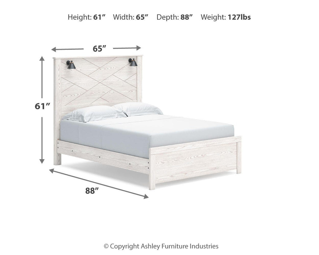Gerridan Queen Panel Bed with Sconce Lights — view 8