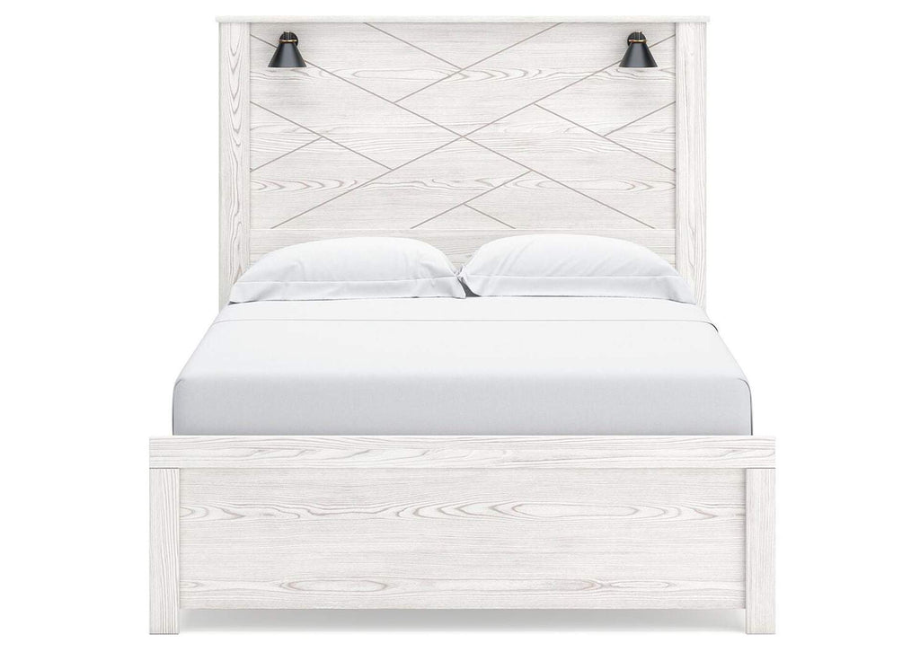 Gerridan Queen Panel Bed with Mirrored Dresser and Chest