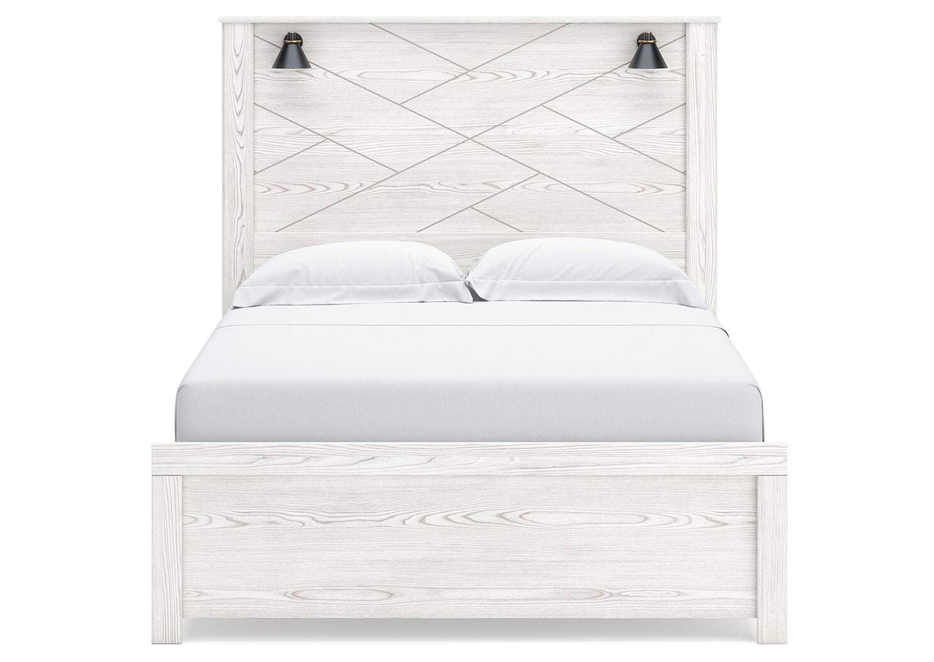 Gerridan Queen Panel Bed with Mirrored Dresser and Nightstand front view