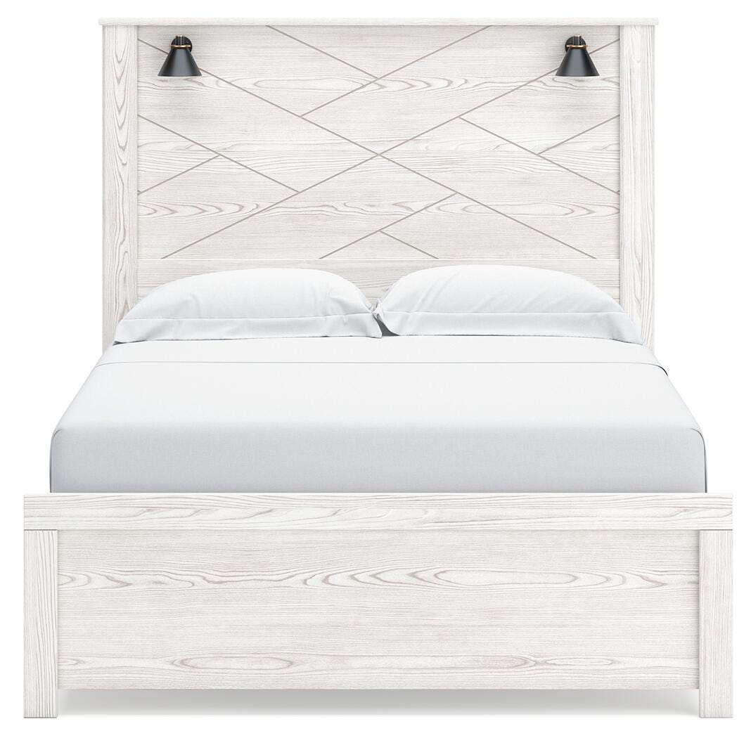 Gerridan Queen Panel Bed with Sconce Lights — view 3