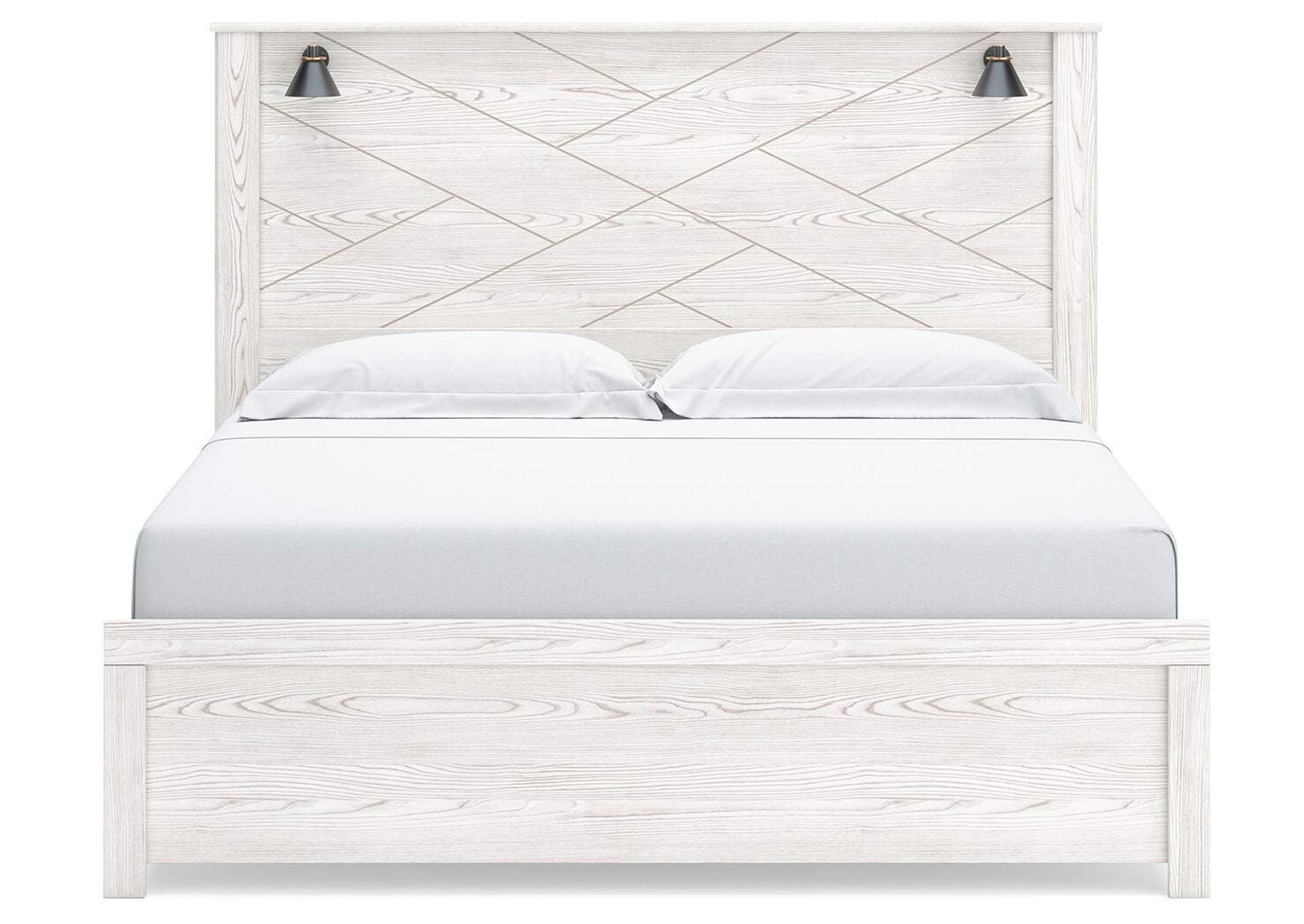 Gerridan King Panel Bed with Dresser and 2 Nightstands front view