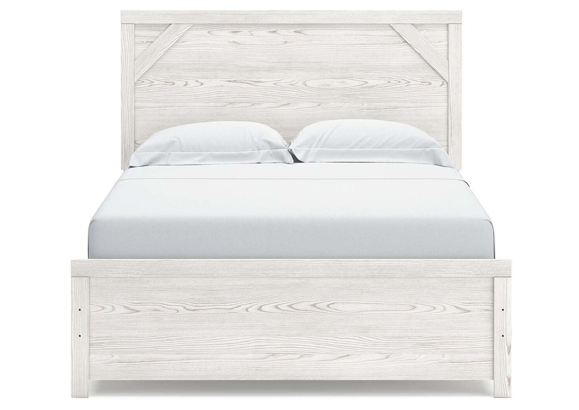 Gerridan Queen Panel Bed with Mirrored Dresser and Nightstand front view