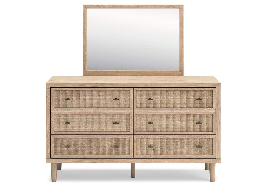 Cielden Queen Panel Bed, Dresser, Mirror and 2 Nightstands front view