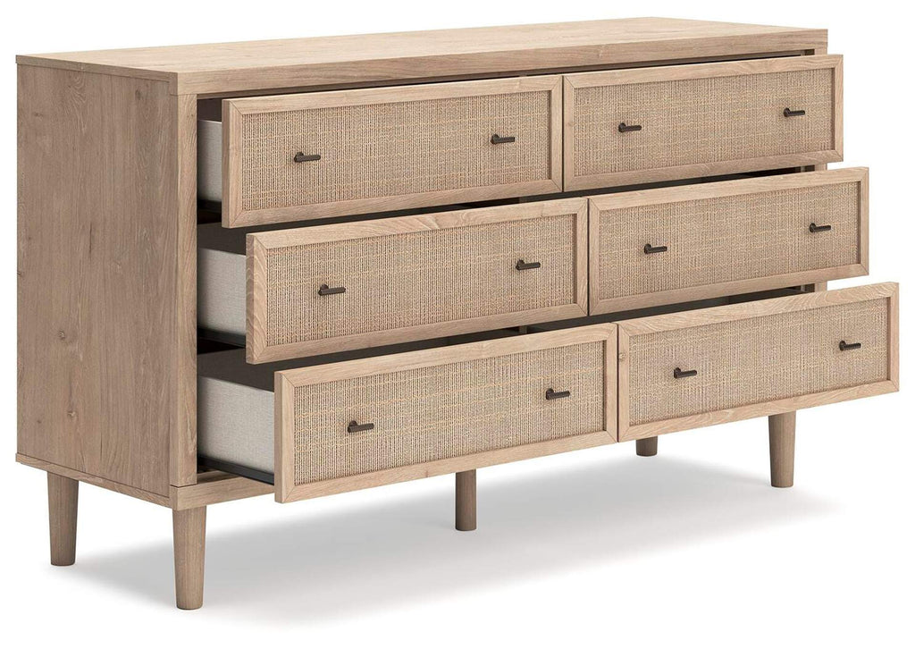 Cielden Full Panel Bed with Dresser angled view