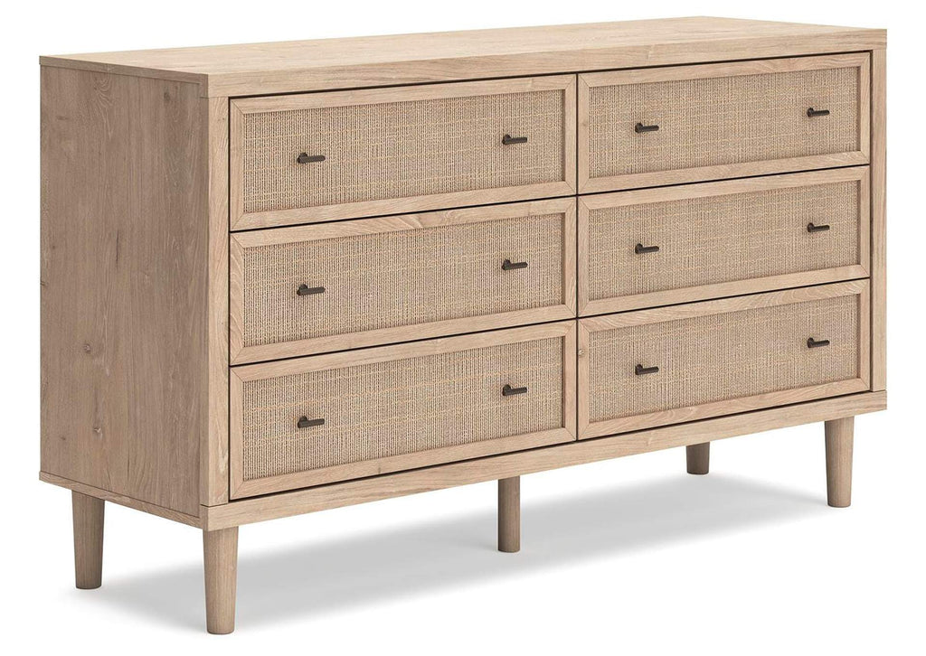 Cielden Full Panel Bed with Dresser angled view