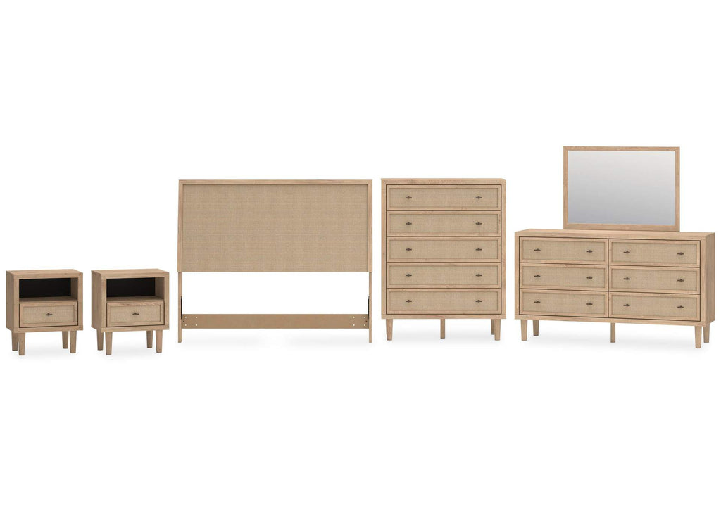 Cielden Queen Panel Headboard, Dresser, Mirror, Chest and 2 Nightstands