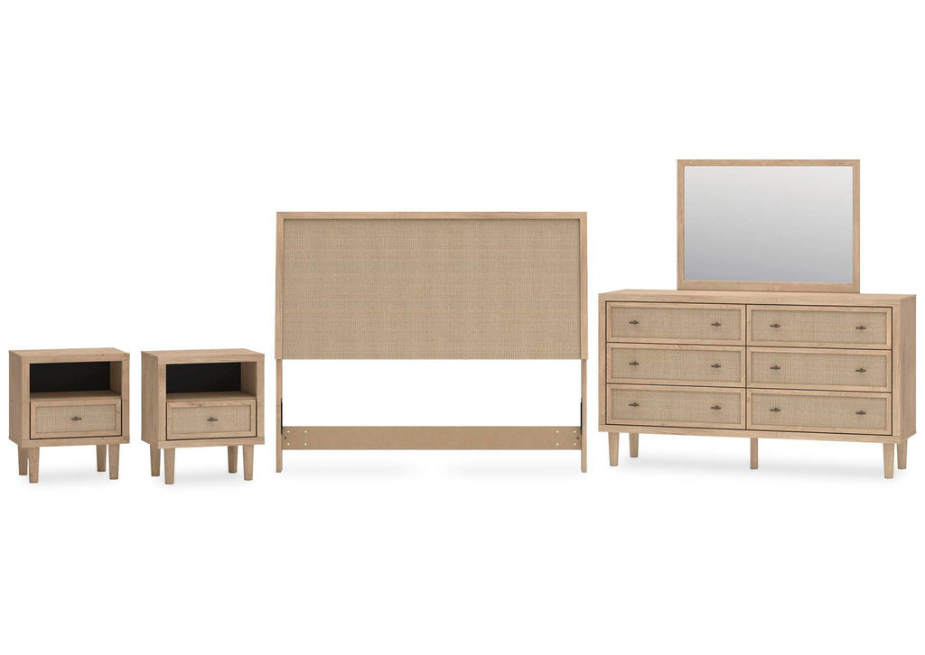 Cielden Queen Panel Headboard, Dresser, Mirror and 2 Nightstands