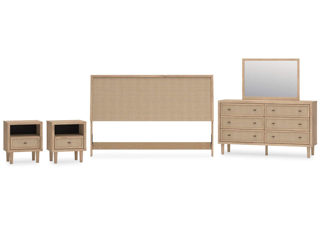 Cielden King Panel Headboard, Dresser, Mirror and 2 Nightstands
