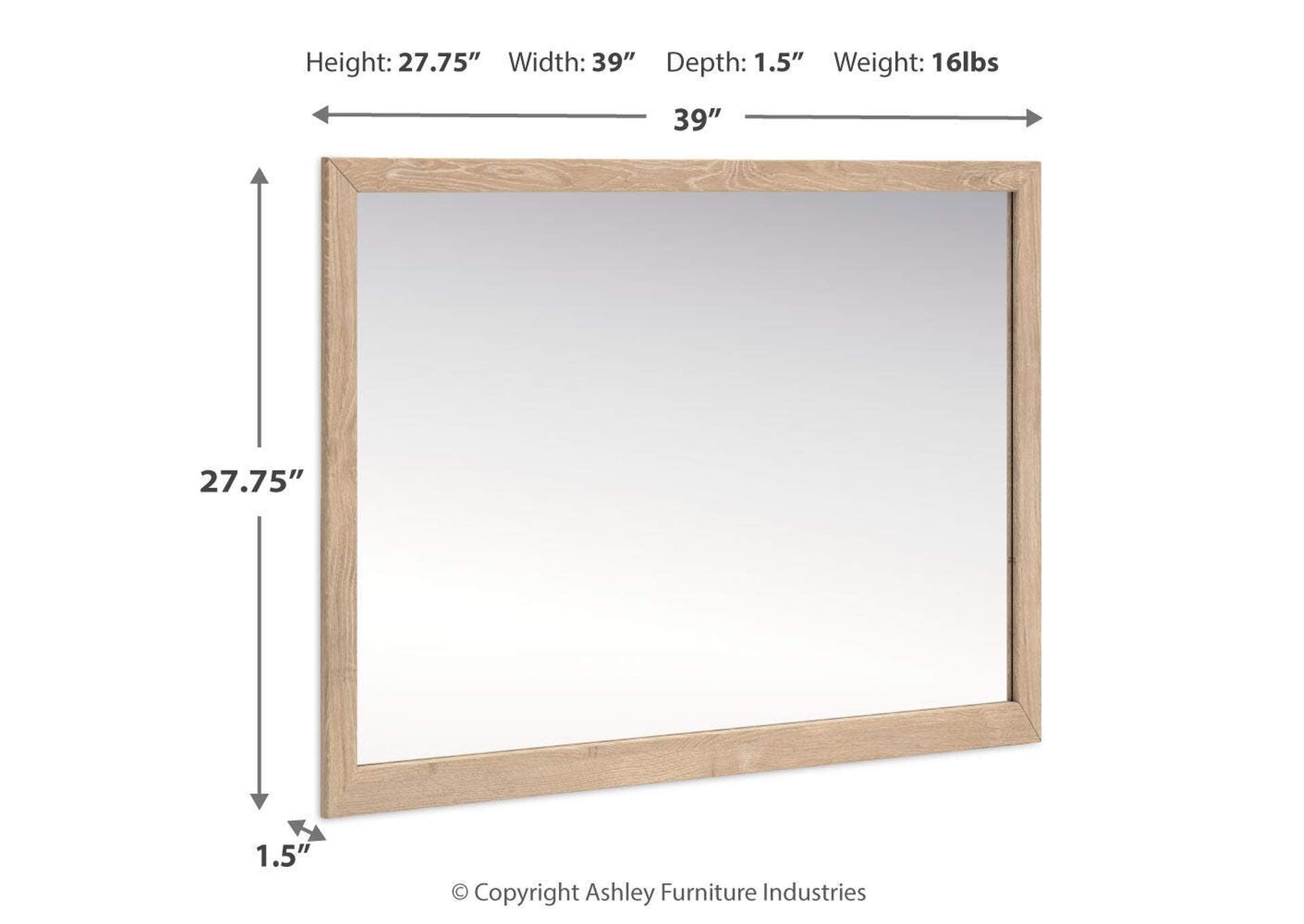 Cielden Bedroom Mirror dimensions