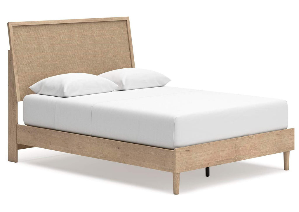 Cielden Queen Panel Bed with Dresser angled view