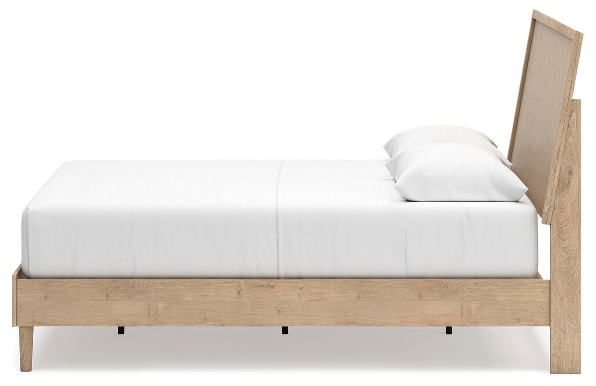 Cielden Queen Panel Bed in Two-tone, alternate side view