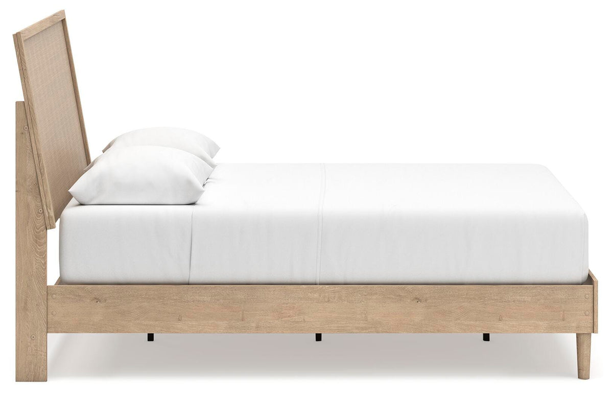 Cielden Queen Panel Bed in Two-tone, side view