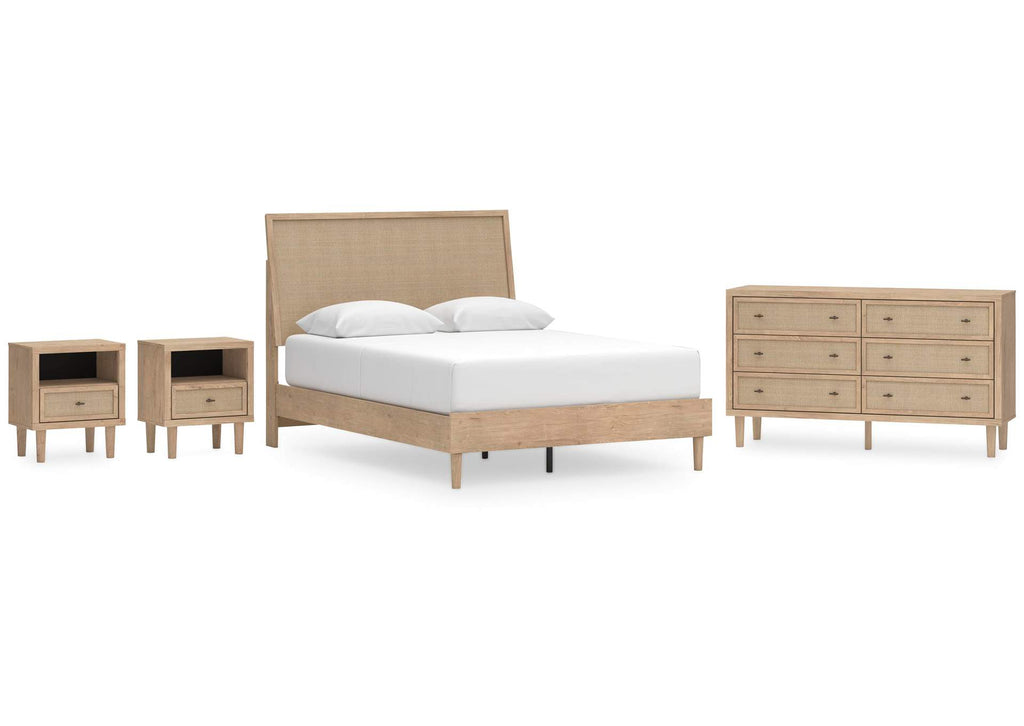 Cielden Queen Panel Bed with Dresser and 2 Nightstands