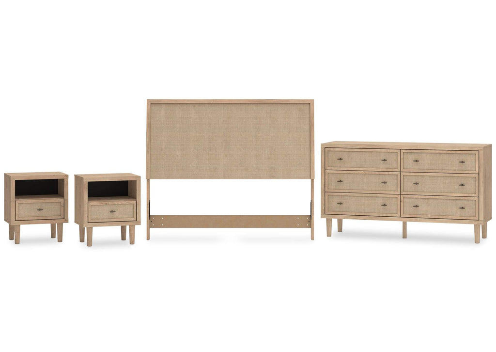 Cielden Queen Panel Headboard, Dresser and 2 Nightstands